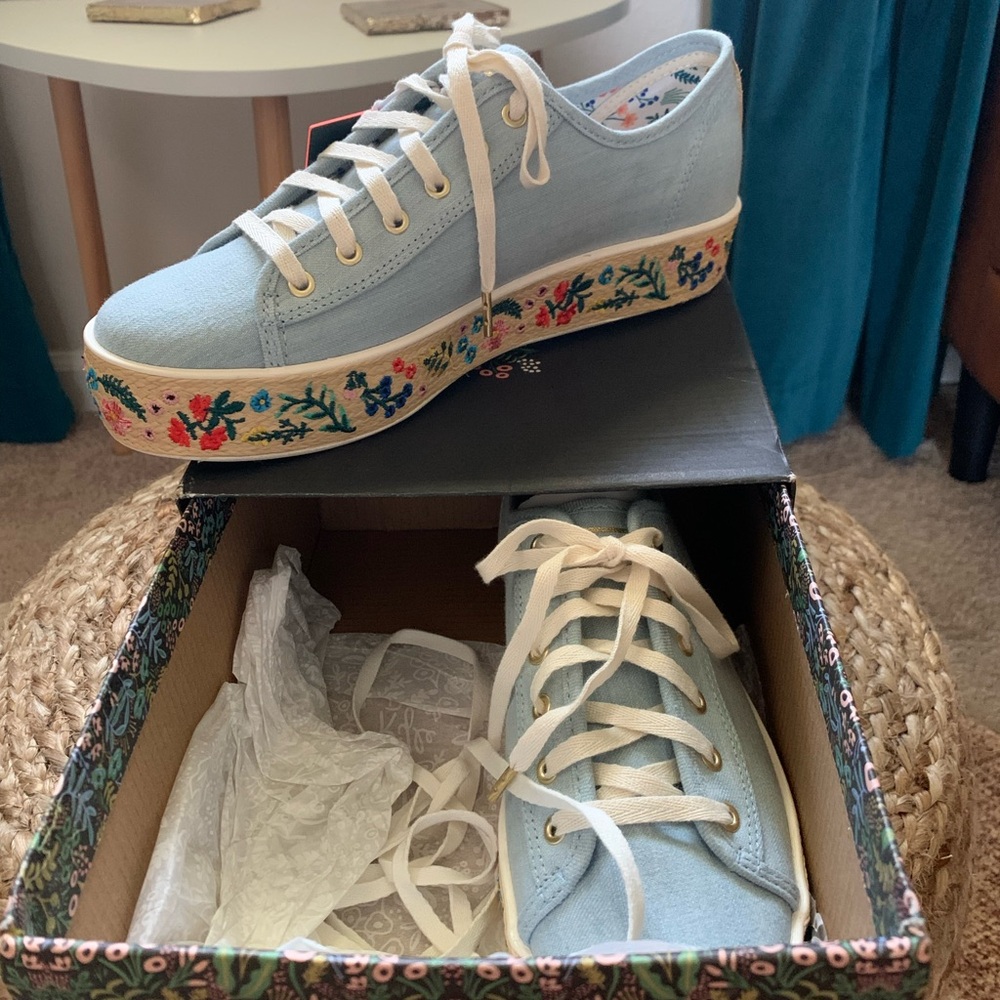Rifle Paper Co. Keds floral platform sneaker 6.5